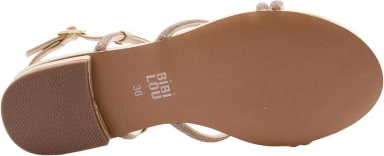 Bibi Lou Stijlvolle Platte Sandalen voor Vrouwen Yellow Dames