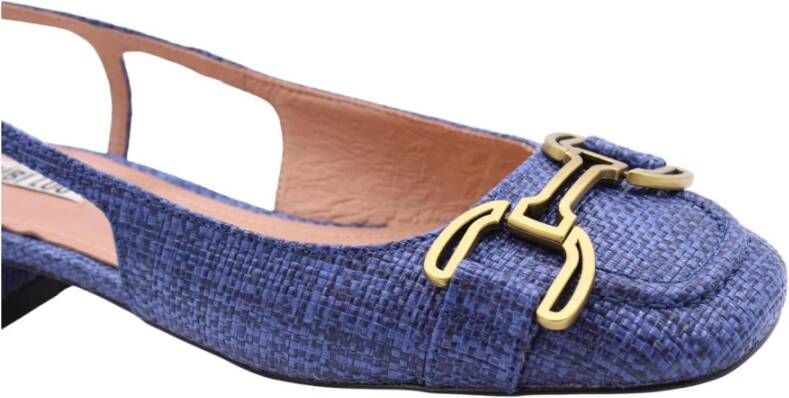 Bibi Lou Elegante Slingback Ballerina Blue Dames