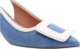 Bibi Lou Bonnie 55 denim slingback pumps blauw - Thumbnail 8