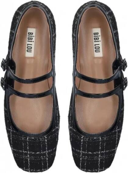 Bibi Lou Stoffen Ballerina Schoenen Zwart Lakleer