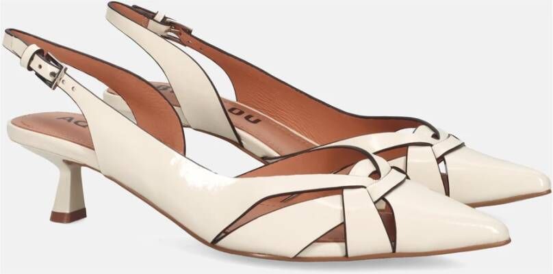 Bibi Lou Witte hak slingback pomp White Dames