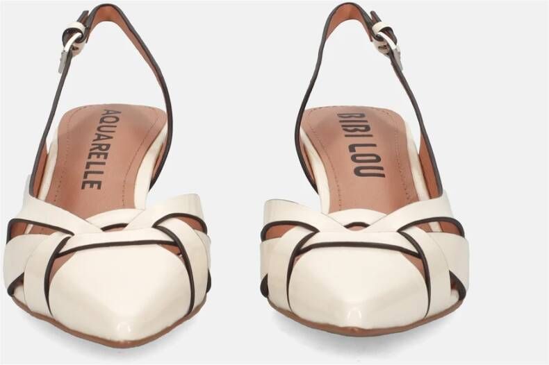 Bibi Lou Witte hak slingback pomp White Dames