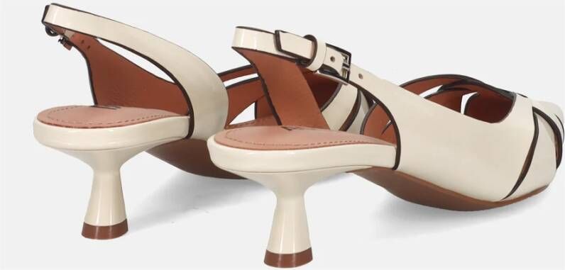 Bibi Lou Witte hak slingback pomp White Dames