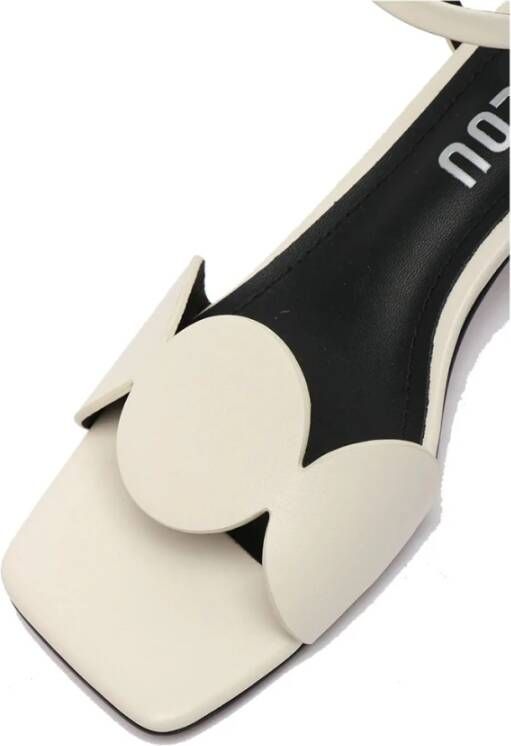 Bibi Lou Witte Leren Sandalen Essentieel Ontwerp