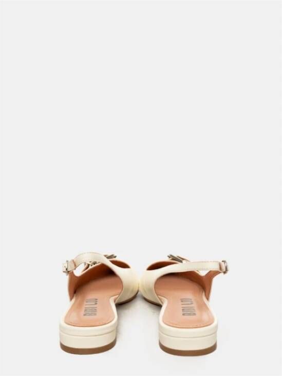 Bibi Lou Witte Slingback Platte Sandaal