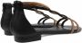 Bibi Lou Zwarte Leren en Stoffen Sandalen met Strass Black Dames - Thumbnail 3