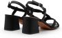 Bibi Lou Zwarte leren sandalen met sprankelend detail - Thumbnail 2