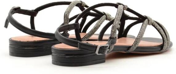 Bibi Lou Zwarte Strass Gekruiste Sandalen