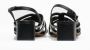 Bibi Lou Zwarte vierkante sandalen met open neus - Thumbnail 2