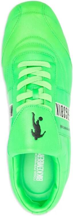 Bikkembergs Fluorescerend Groene Leren Veterschoenen