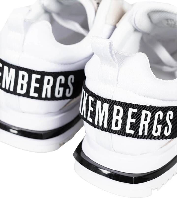 Bikkembergs Veterschoenen met logo zool Wit Dames