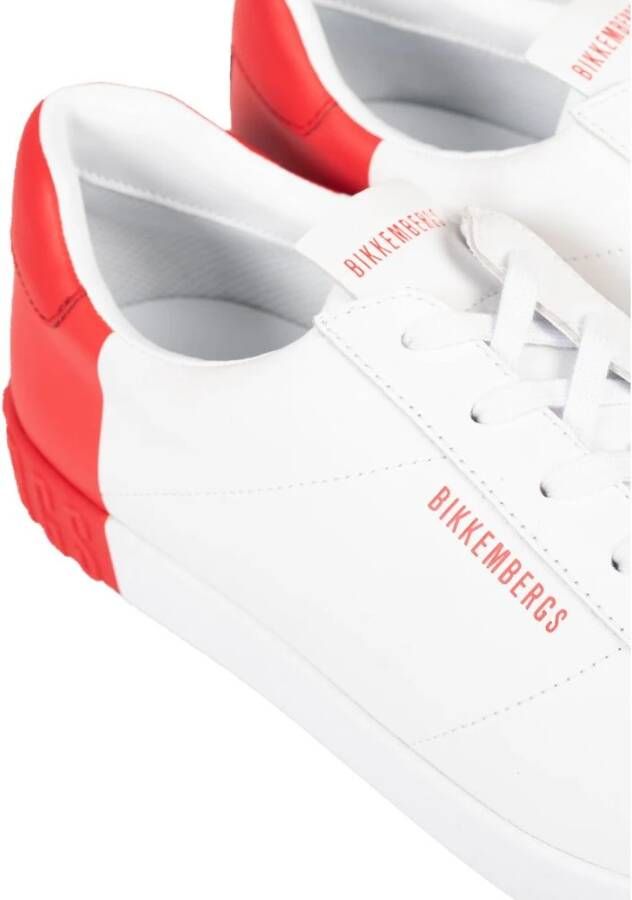 Bikkembergs Vetersneakers met Contrasterende Achterkant Wit Heren