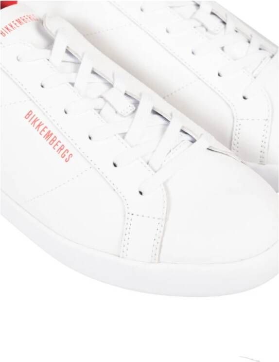 Bikkembergs Vetersneakers met Contrasterende Achterkant Wit Heren