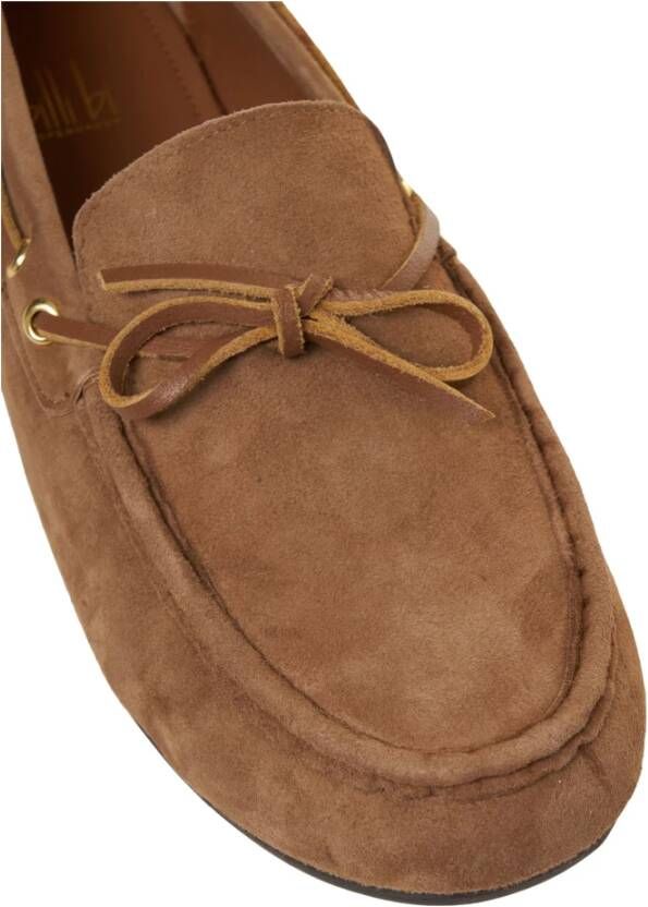 Billi Bi Beige Suède Ballerina met Strikaccenten