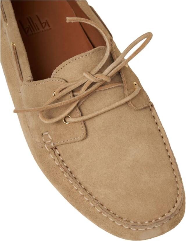 Billi Bi Beige Suède Bootschoenen met Strik