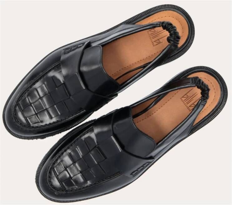 Billi Bi Stijlvolle handgemaakte zwarte leren loafers