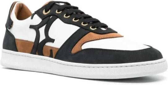 Billionaire Witte Leren Casual Lo-Top Sneakers Multicolor Heren