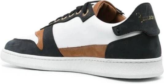 Billionaire Witte Leren Casual Lo-Top Sneakers Multicolor Heren