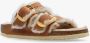 Birkenstock Sandalen van suède leer met verstelbare bandjes Beige Dames - Thumbnail 7