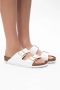Birkenstock Arizona Grote Gesp Patent Witte Slippers Birko Flor Patent Streetwear - Thumbnail 144
