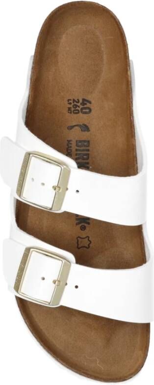 Birkenstock Arizona BS leren slides White Dames