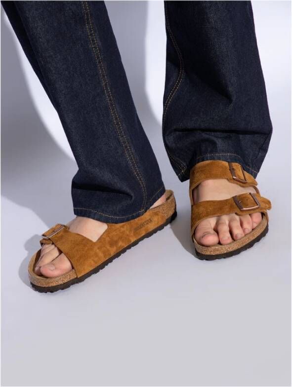 Birkenstock Arizona BS Slides Brown Heren