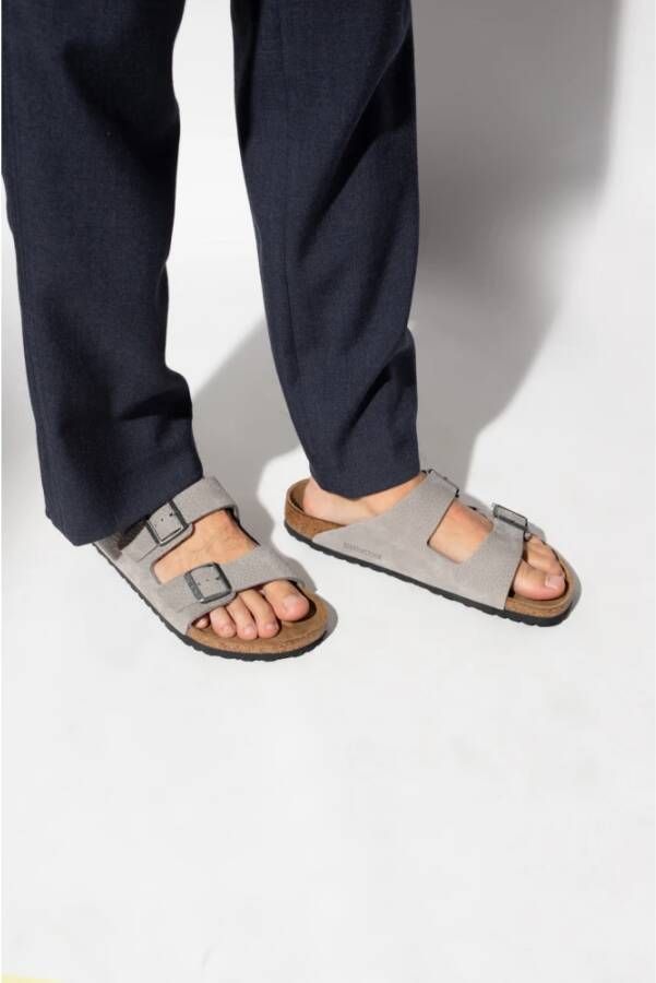 Birkenstock Arizona BS Slides Gray Heren