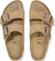 Birkenstock Arizona Lederen Slippers Beige - Thumbnail 7