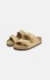 Birkenstock Arizona Lederen Sandalen met Anatomisch Voetbed Beige Heren - Thumbnail 2