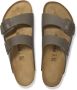 Birkenstock Arizona Leren Sandalen met Gespen Gray Heren - Thumbnail 3
