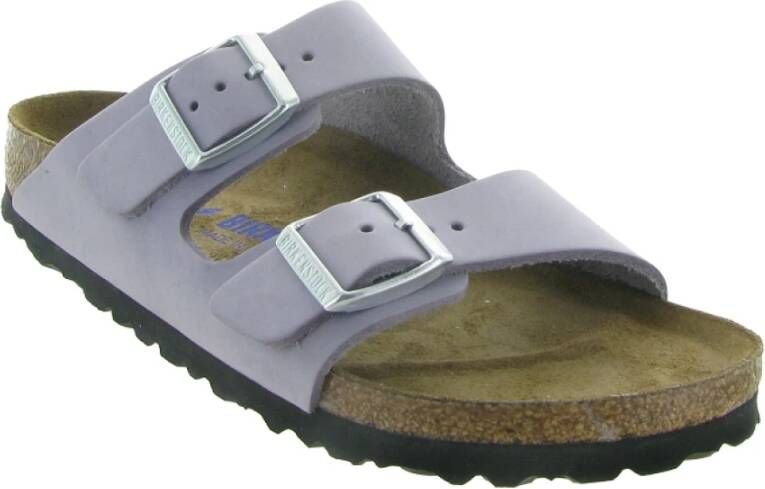 Birkenstock Arizona Leren Sandalen Purple Dames