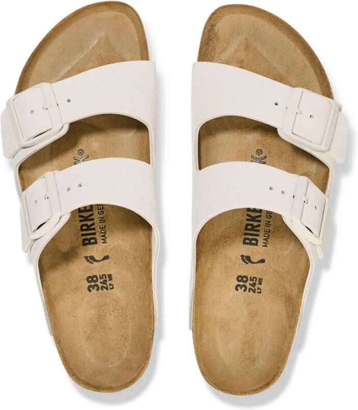 Birkenstock Arizona Leve Crème Slippers White Heren