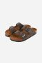 BIRKENSTOCK Arizona | Faded Khaki Kaki Leer Platte sandalen Unisex - Thumbnail 16