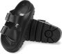 Birkenstock Zwarte Leren Verstelbare Strap Sandalen Black Dames - Thumbnail 16