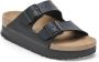 Birkenstock Zwarte Logo Sandalen Gesp Sluiting Rubberen Zool Black Dames - Thumbnail 20