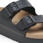 Birkenstock Zwarte Logo Sandalen Gesp Sluiting Rubberen Zool Black Dames - Thumbnail 22