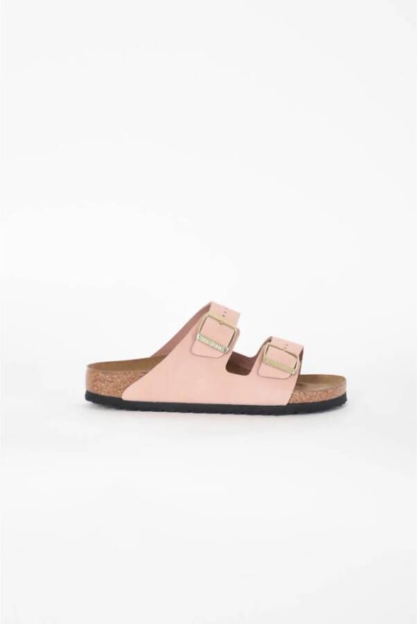 Birkenstock Arizona Sandalen Kurk Latex Leer Pink Dames