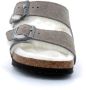 Birkenstock Arizona Shearling Slippers Stone Coin Narrow fit | Grijs | Suède - Thumbnail 13