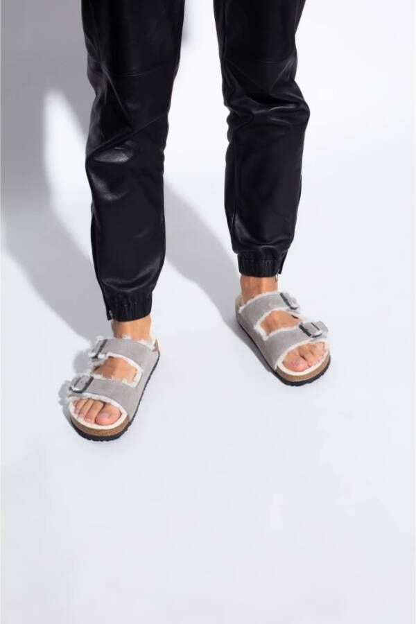 Birkenstock Arizona Shearling slides Grijs Heren