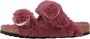 Birkenstock Slides Arizona Big Buckle Teddy Rive Logo OS Pink Dames - Thumbnail 14