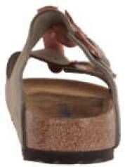 Birkenstock Beige Suède Platte Sandalen Beige Dames