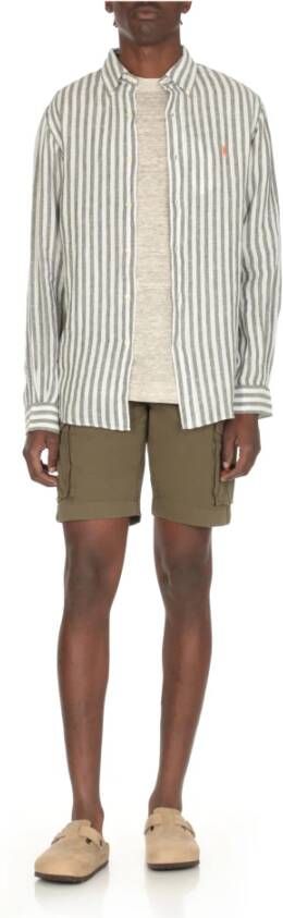 Birkenstock Beige Leren Pantoffels Ronde Neus Beige Heren