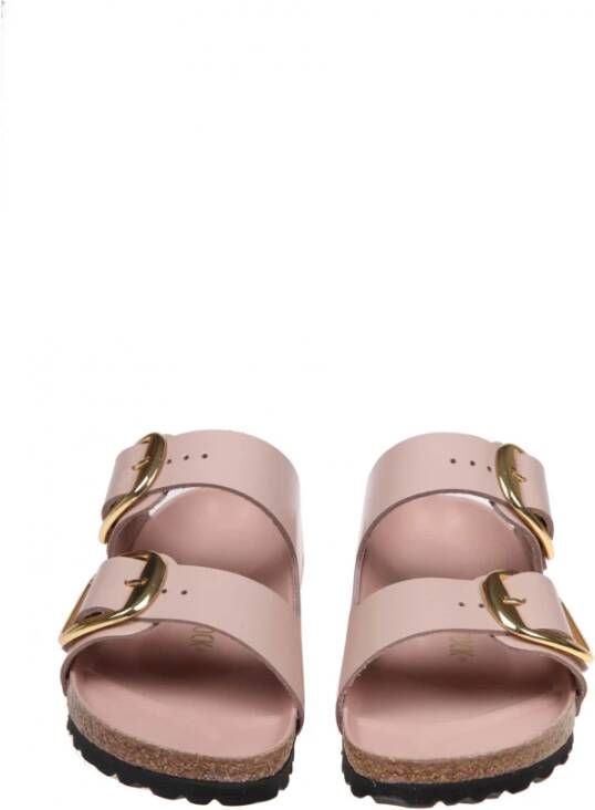 Birkenstock Beige Leren Sandaal Beige Dames