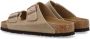 Birkenstock Beige Leren Sandalen Open Teen Instapper - Thumbnail 2