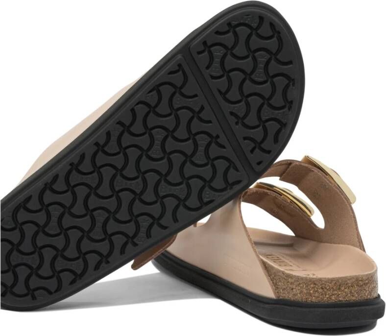 Birkenstock Beige Leren Sandalen voor Vrouwen