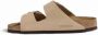 Birkenstock Verstelbare Logo Sandalen Rubberen Zool Beige Dames - Thumbnail 6