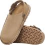 Birkenstock Lutry Premium Suède Leren Klompen Beige - Thumbnail 11