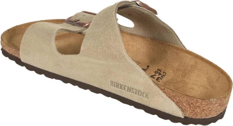Birkenstock Arizona Suède Slippers Beige Unisex