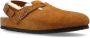 Birkenstock Bruine Suède Sandalen met Shearling Voering Brown Unisex - Thumbnail 3