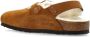 Birkenstock Bruine Suède Sandalen met Shearling Voering Brown Unisex - Thumbnail 4